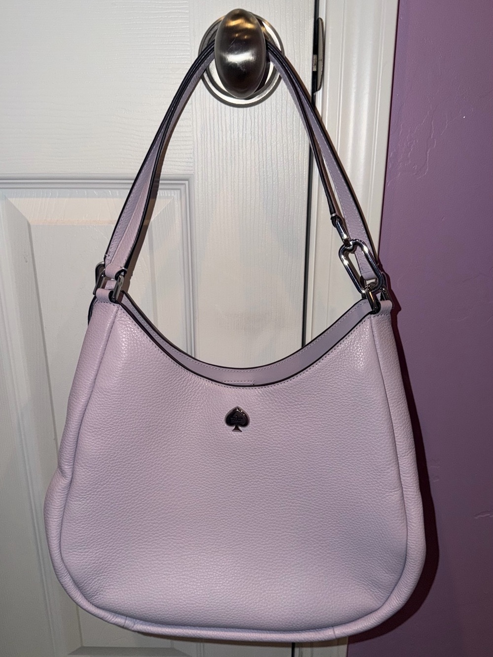 kate spade Lavender Pebble Leather Hobo Shoulder Bag